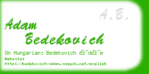 adam bedekovich business card